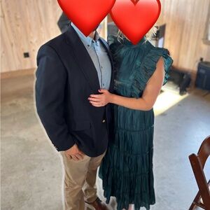 Lulu's Teal Ruffled Kids Dress